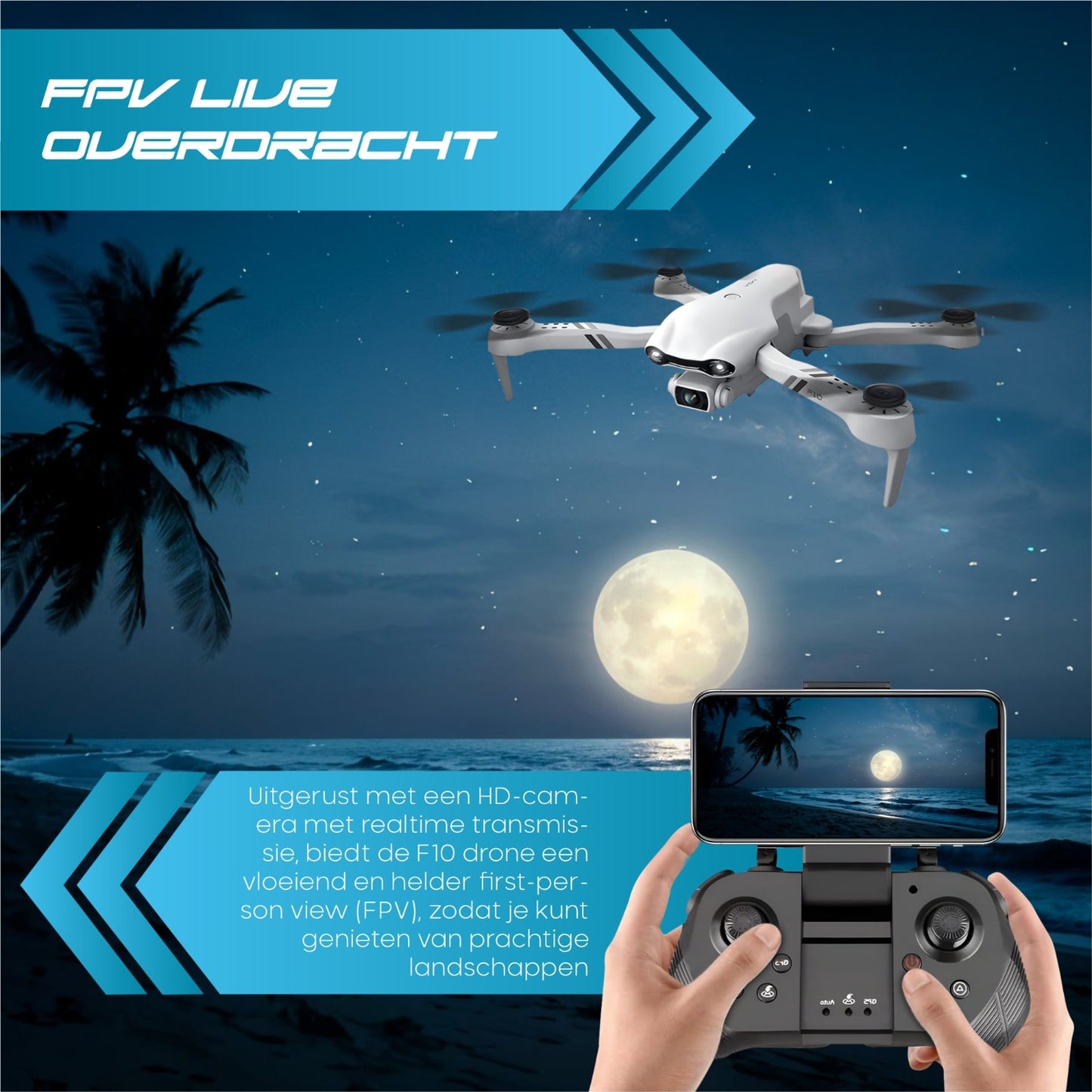 F10 Pro Drone met WiFi & Full HD Camera